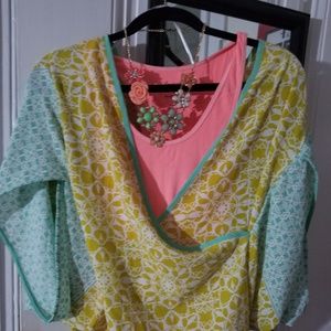NWOT Lovestitch kimono wrap look top size M